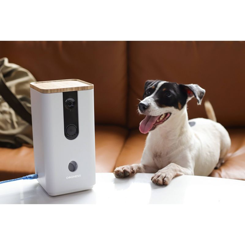 Dogness Smart HD WiFi Camera Treat Dispenser - White, 3 of 10