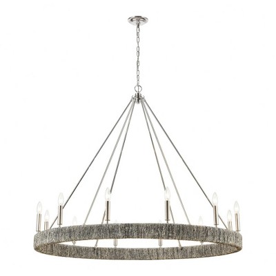 Elk Home Abaca 12 - Light Chandelier in  Polished Nickel