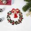 Unique Bargains Christmas Brooches Wreath Wind Chime Alloy Dripping Wax Multicolor 1.57"x2.17" 1 Pc - 2 of 4