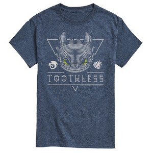 Men's - How to Train Your Dragon - Toothless Line Art Short Sleeve Graphic T-Shirt - 1 of 4