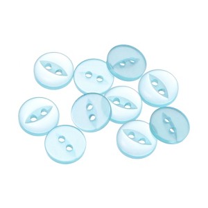 Unique Bargains Round Resin 2-Hole Fish Eye Craft Replacement Sewing Button 10 Pcs - 1 of 4