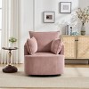 Swivel Barrel Accent Chair,33.85" Modern Upholstered Lounge Chair with Metal Base for Living Room or Bedroom-Baofuwish - 3 of 4