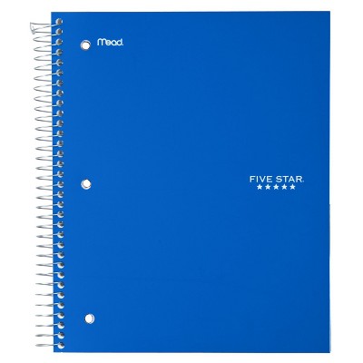 Five Star 3 Subject Wide Ruled Spiral Notebook (Colors May Vary)