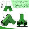 PLAYBERG Heavy-Duty Durable and Rust Resistant Steel Swing Brackets for Backyard Playground Set Wooden Swing - Includes Mounting Hardware, Green - 2 of 4