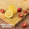 Cutting Board Set of 3, 1.5cm Thickness Bamboo Chopping Board, Wooden Serving Tray with Holder and Juice Groove - 2 of 4