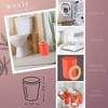 Evideco French Home Goods Bathroom Trash Can Padang Bamboo Top 1.3 Gal - 3 of 4