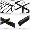 QUEEN Bed Frame with Headboard and Footboard - Black Metal Platform Bed Frame with Iron-Art Sweet Heart, No Box Spring Needed, Under Bed Storage, - 4 of 4