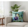 Outdoor Floral Bird Design - 18" Weather-Resistant Pillow by Manual Woodworkers & Weavers - 3 of 3