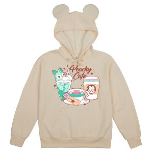 Tasty Peach Studios Peachy Cafe Youth Girl Tofu Hoodie With Ears - 1 of 3