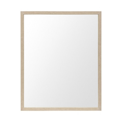 HomeRoots 32" Tan Framed Bathroom Vanity Mirror