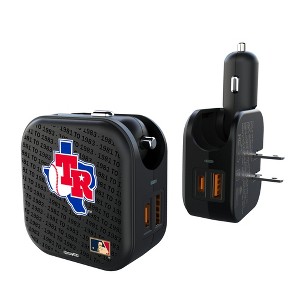 MLB Cooperstown West Teams Text Backdrop 18-Watt 2 in 1 USB A/C Charger - 1 of 3
