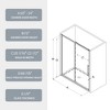 NicBex Shower Door 44"-48"Wx72"H Double Sliding Shower Door with 1/4" (6mm) Tempered Glass for Walk-in Shower - 4 of 4