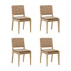 Nathan James Set of 4 Cohen Faux Leather Dining Chair Brown - 2 of 4