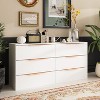 FUFU&GAGA Dresser 6 Drawer Minimalist Style in White - 2 of 4
