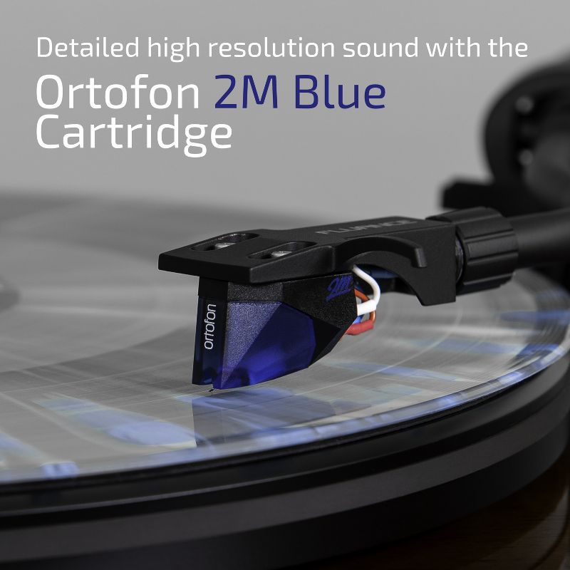 Fluance RT84 Reference High Fidelity Vinyl Turntable Record Player with Ortofon 2M Blue Cartridge & Speed Control Motor, 2 of 10