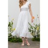 August Sky Women's Short Sleeve Smocked Midi Dress - 3 of 4