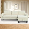 Modern Corduroy Convertible L-Shaped Sleeper Sectional Sofa with Reversible Storage Chaise & USB Ports - 2 of 4