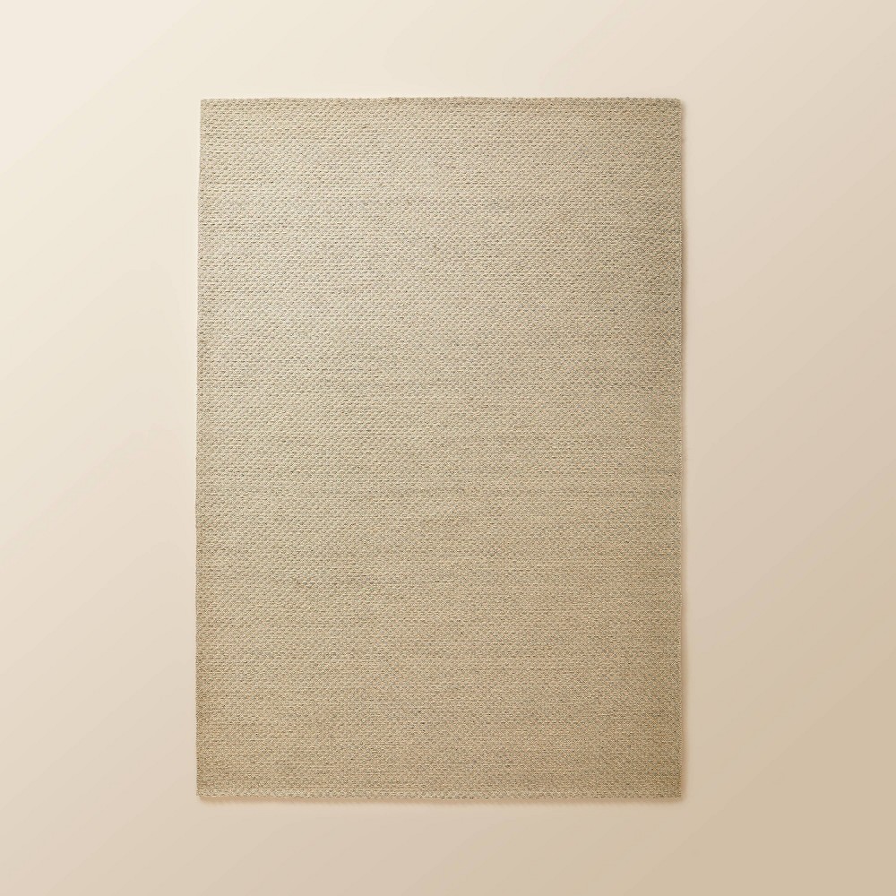 Photos - Doormat 7'x10' Chunky Texture Area Rug Natural/Light Gray - Hearth & Hand™ with Ma