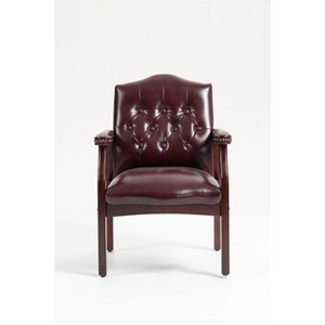 Okak Mid-Back Executive Office Chair, Guest Chair with Padding Seat and Armrests, Comfy Chair for Meeting Room, Office, Study - 1 of 4