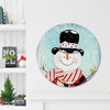 Dapper Snowman I Circular Wood Dècor - 2 of 2