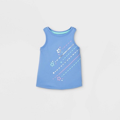 Toddler Girls' Star Activewear Tank Top - Cat & Jack™ Blue : Target