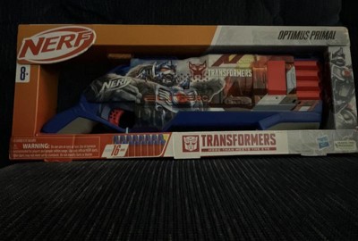 Nerf Transformers Optimus Primal Dart Blaster, 16 Nerf Elite Darts