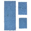 Bell Flower Collection Tufted Bath Rugs, Extra Soft and Absorbent, Non-Slip Bath Mats, Machine Washable Bathroom Mats, 3 Pcs Set with Runner, Sky Blue - 2 of 4