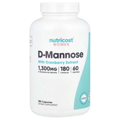 Nutricost Women, D-Mannose with Cranberry Extract, 180 Capsules