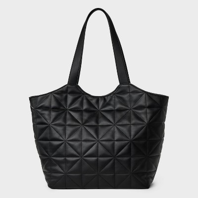 Puff Shopper Tote Handbag A New Day Black Target