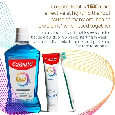 Colgate Total Whitening Fluoride Toothpaste - 5.1oz/3pk: Sugar-Free, Gluten-Free, Vegan, Mint Flavor