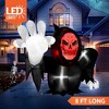 Joyfy 8 FT Halloween Inflatable Outdoor Decoration, Gaint Scary Grim Reaper Inflatable with LEDs for Halloween Party Outdoor Yard Lawn Garden Decor - 3 of 4