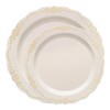 Smarty Had A Party Ivory w/ Gold Vintage Rim Plastic Dinnerware Set - 120 Sets - 2 of 4