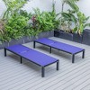 LeisureMod Marlin Patio Chaise Lounge Chair With Black Aluminum Frame Set of 2 - 3 of 4