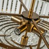 ALOADECOR  5 Lights 20" Modern Glam Antique Gold Crystal Tiered Flush Mount Luxury Ceiling Light  For Dining Room & Bedroom  & Entryway - 3 of 4
