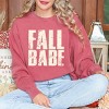 Fall Babe Distressed - Women's Garment Dyed Graphic Sweatshirt - 3 of 4