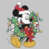 Juniors Mickey & Friends Christmas Wreath Mickey T Shirt - 2 of 4