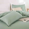 BAGOKIE 3-Piece Bed in a Bag Comforter Set with Pom Fringe - 4 of 4
