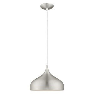 Livex Lighting Amador 1 - Light Pendant in  Brushed Aluminum - 1 of 4