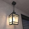 Maggift Outdoor Pendant Light, Modern Exterior Hanging Light Fixture with Clear Glass, Metal Outside Chandelier, Black, 7.50"*7.50"*14.50" - 4 of 4