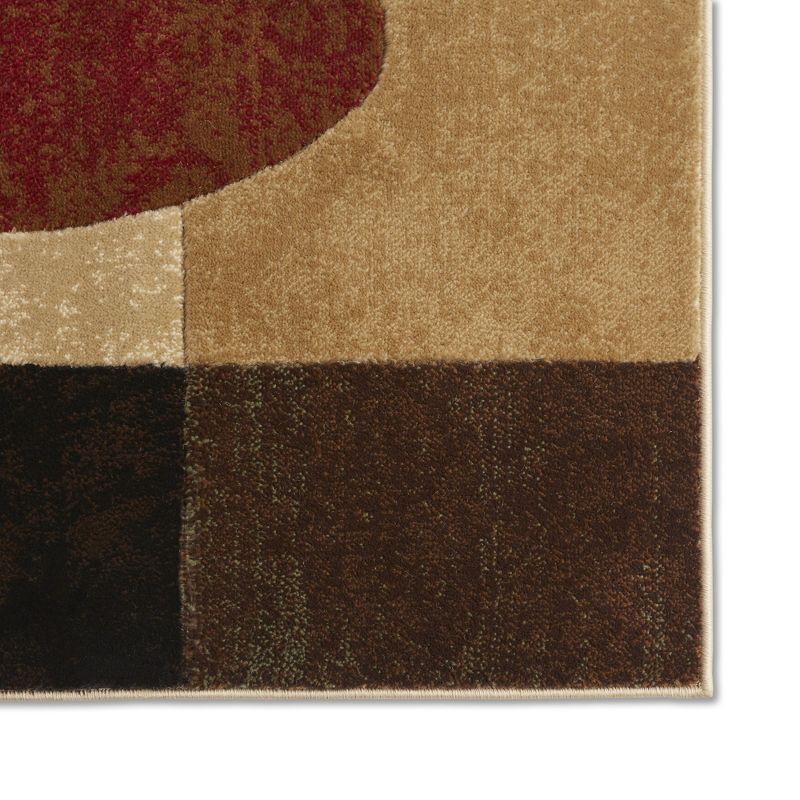 Home Dynamix Jasmine Contemporary Geometric Area Rug, Brown/Red, 39"x55", 2 of 3