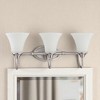 Sunset 3-Light Darby Vanity 100W in Bright Satin Nickel - 3 of 4