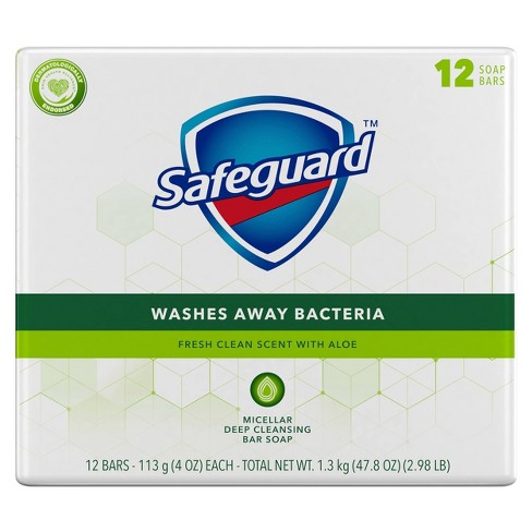 Safeguard Aloe Fresh Clean Scent Bar Soap - 12pk - 4oz each - image 1 of 3