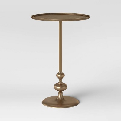 Londonberry Turned Accent Table Large Brass - Threshold™