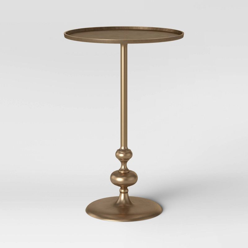 Londonberry Turned Accent Table Brass - Threshold&#153;, 1 of 12