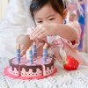 Freniland - Birthday Cake Play Set for 18M+ Toddlers, Pretend Play Dessert Toy with Candles, Strawberry, Plate and Knife - 2 of 4