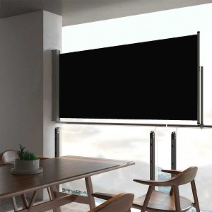 vidaXL Patio Retractable Side Awning 23.6"x118.1" Black - 1 of 4