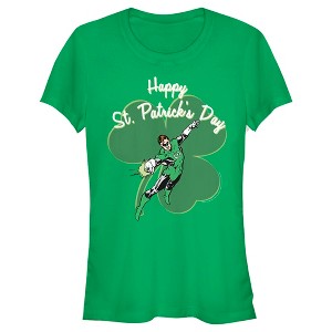 Juniors Womens Green Lantern Happy St. Patrick's Day T-Shirt - 1 of 4