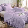 BAGOKIE 2/3 Pieces Seersucker Ruffle Bed in a Bag Comforter Set - 4 of 4