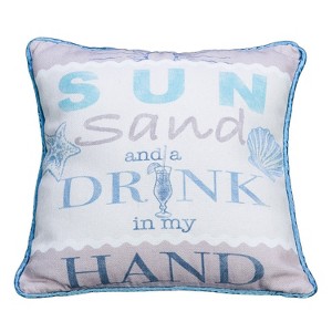Beachcombers DRINK IN HAND Throw Pillow - 1 of 2