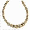 Black Bow Jewelry 14k Tri-Color Gold Polished & Textured Fancy Link Necklace, 18 Inch - 3 of 4